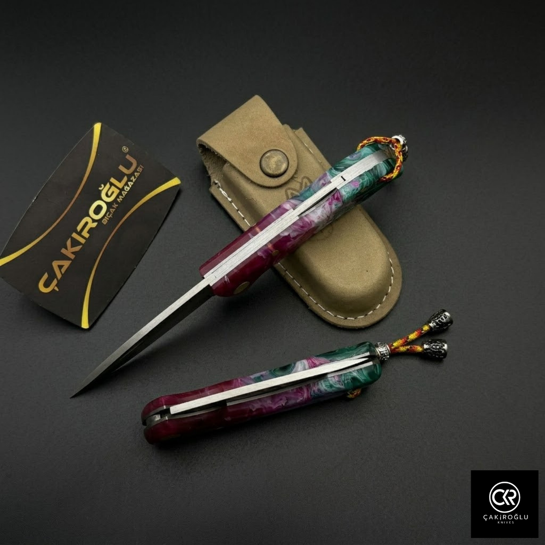 Showy Series Epoxy Version Handcrafted Custom Folding Knife - N690 Böhler Steel