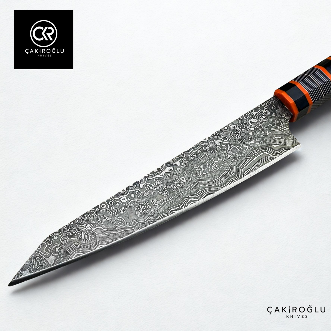 Handcrafted Professional Santoku Model Chef Knife with Damascus Steel