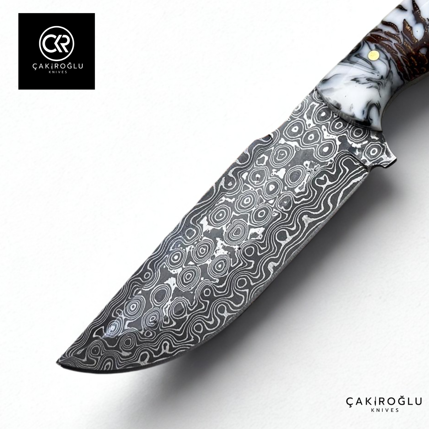 328 Mountaineer Pine Cone - Limited Edition Handcrafted Custom-made Damascus Knife
