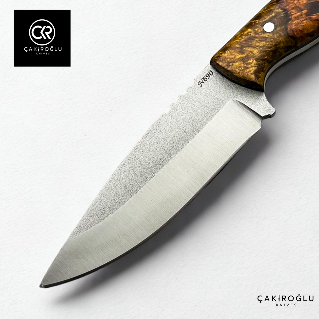 Handcrafted Custom-made Böhler N690 Steel & Stabilized Handle Hunting Knife