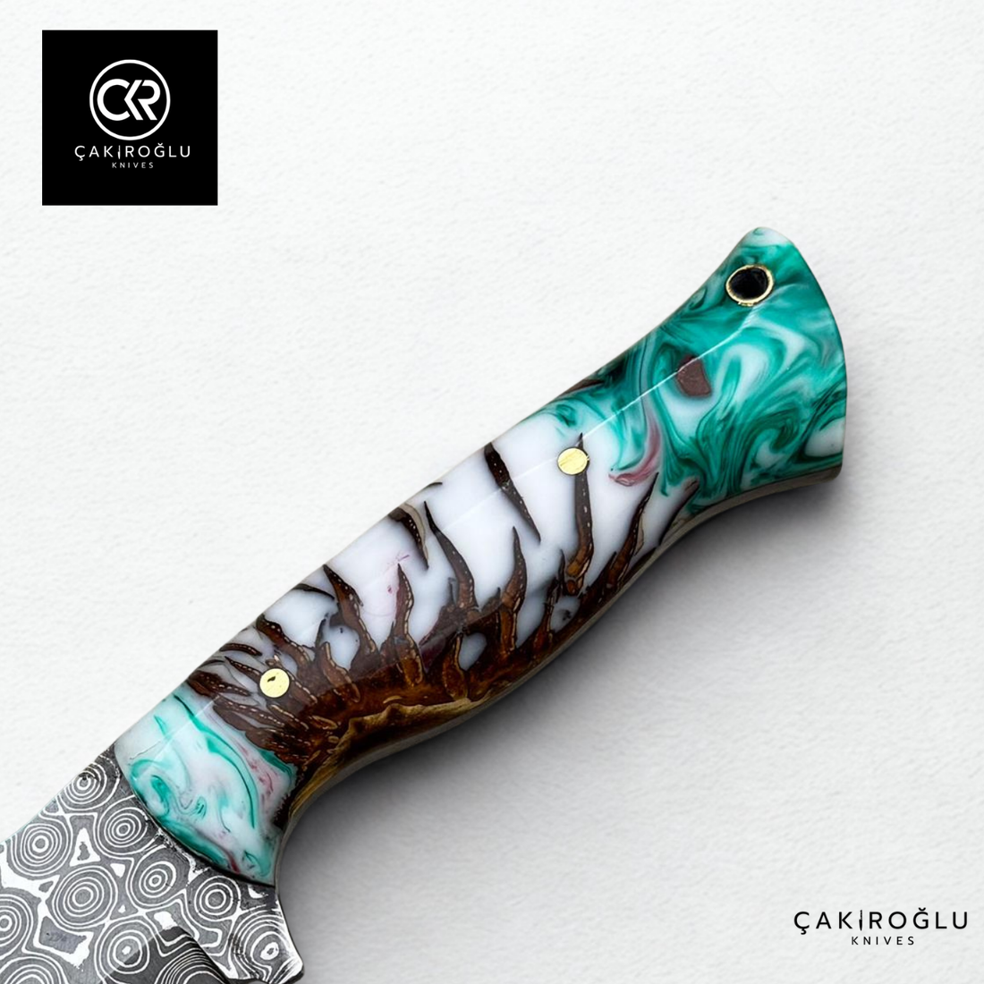 327 Mountaineer Pine Cone - Limited Edition Handcrafted Custom-made Damascus Knife