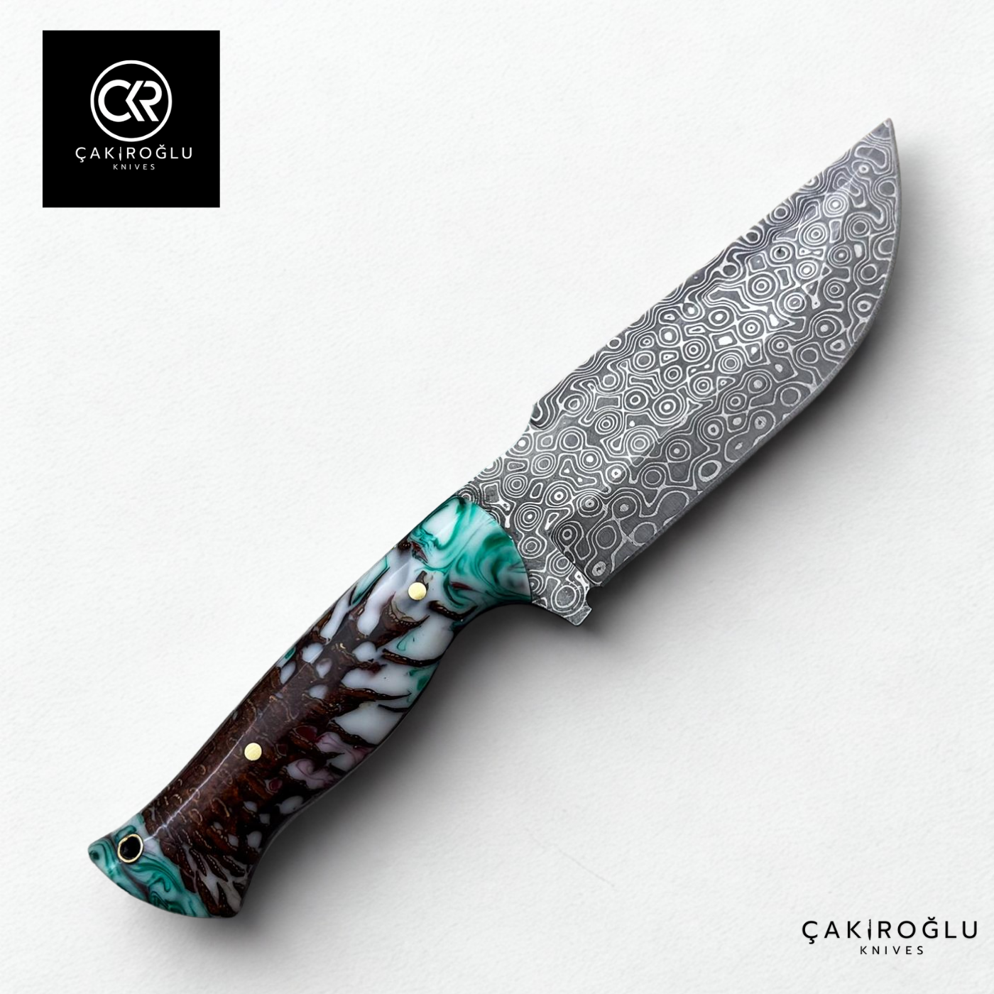 327 Mountaineer Pine Cone - Limited Edition Handcrafted Custom-made Damascus Knife