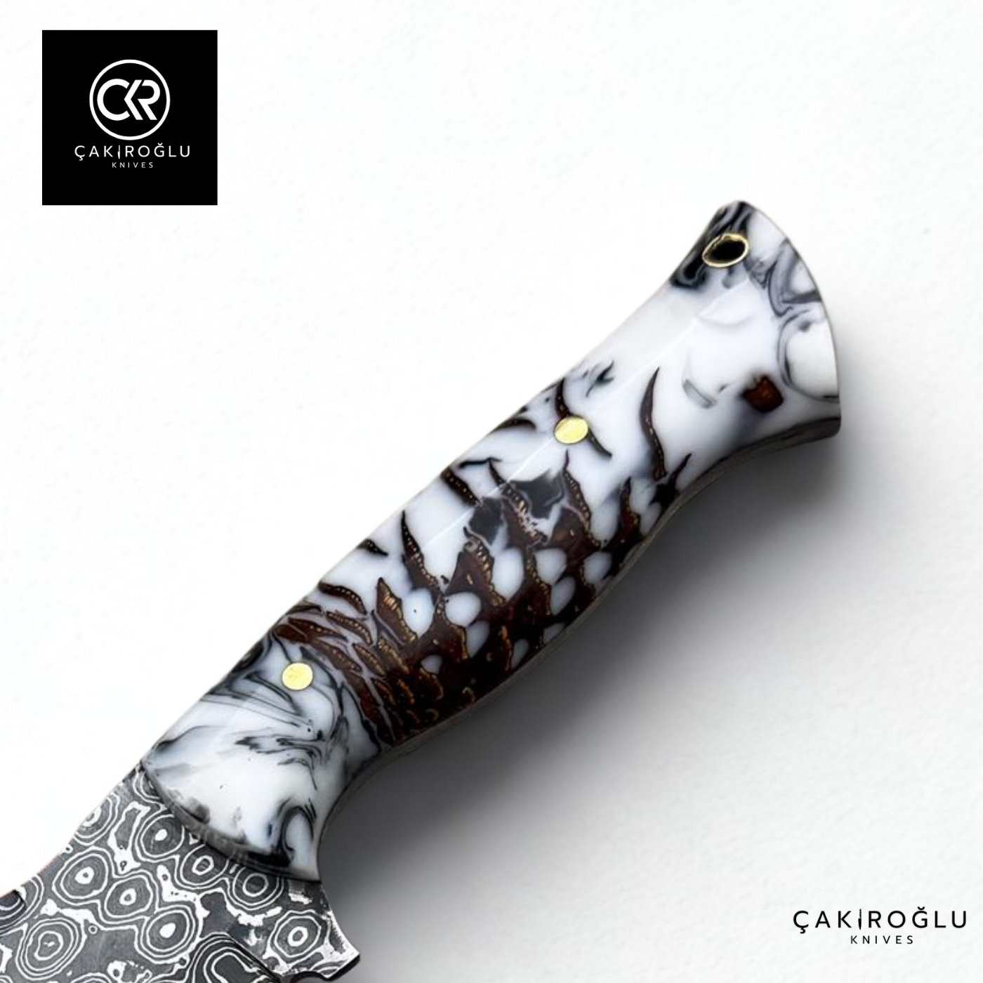 328 Mountaineer Pine Cone - Limited Edition Handcrafted Custom-made Damascus Knife