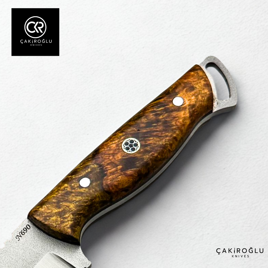 Handcrafted Custom-made Böhler N690 Steel & Stabilized Handle Hunting Knife