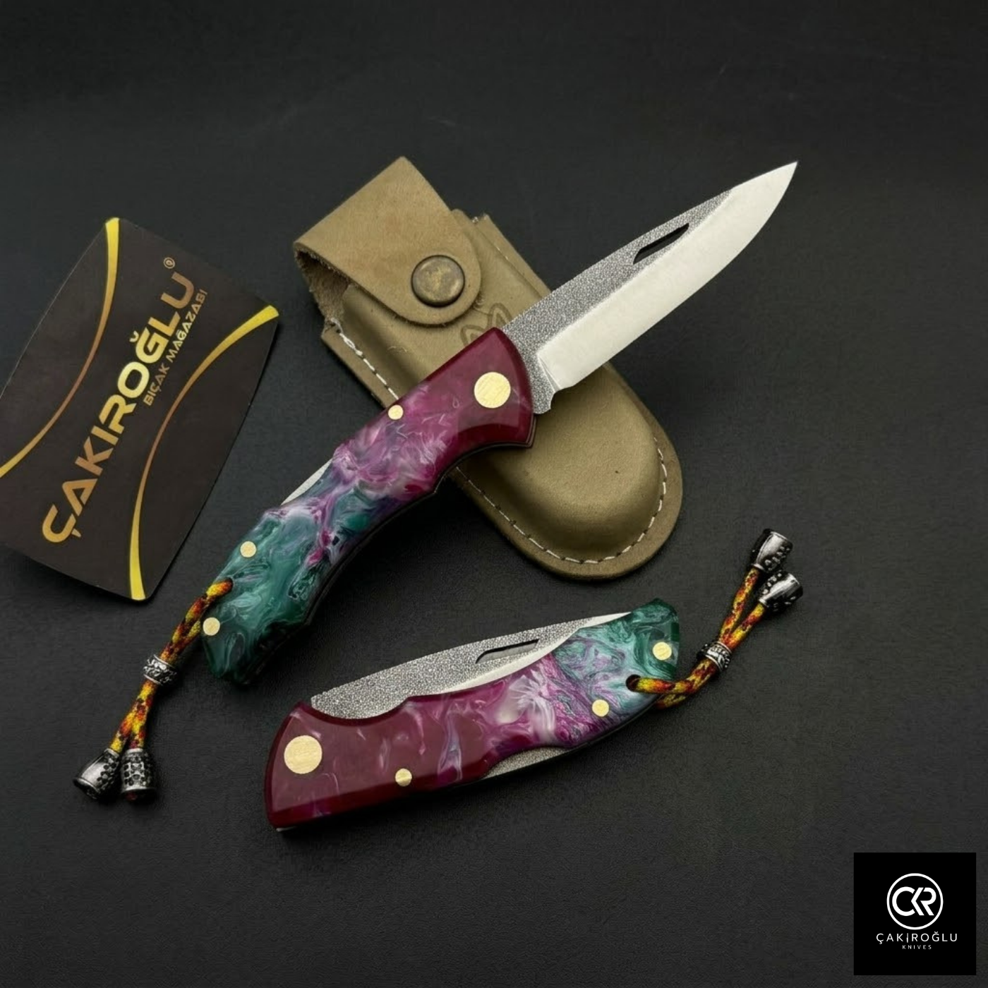 Showy Series Epoxy Version Handcrafted Custom Folding Knife - N690 Böhler Steel