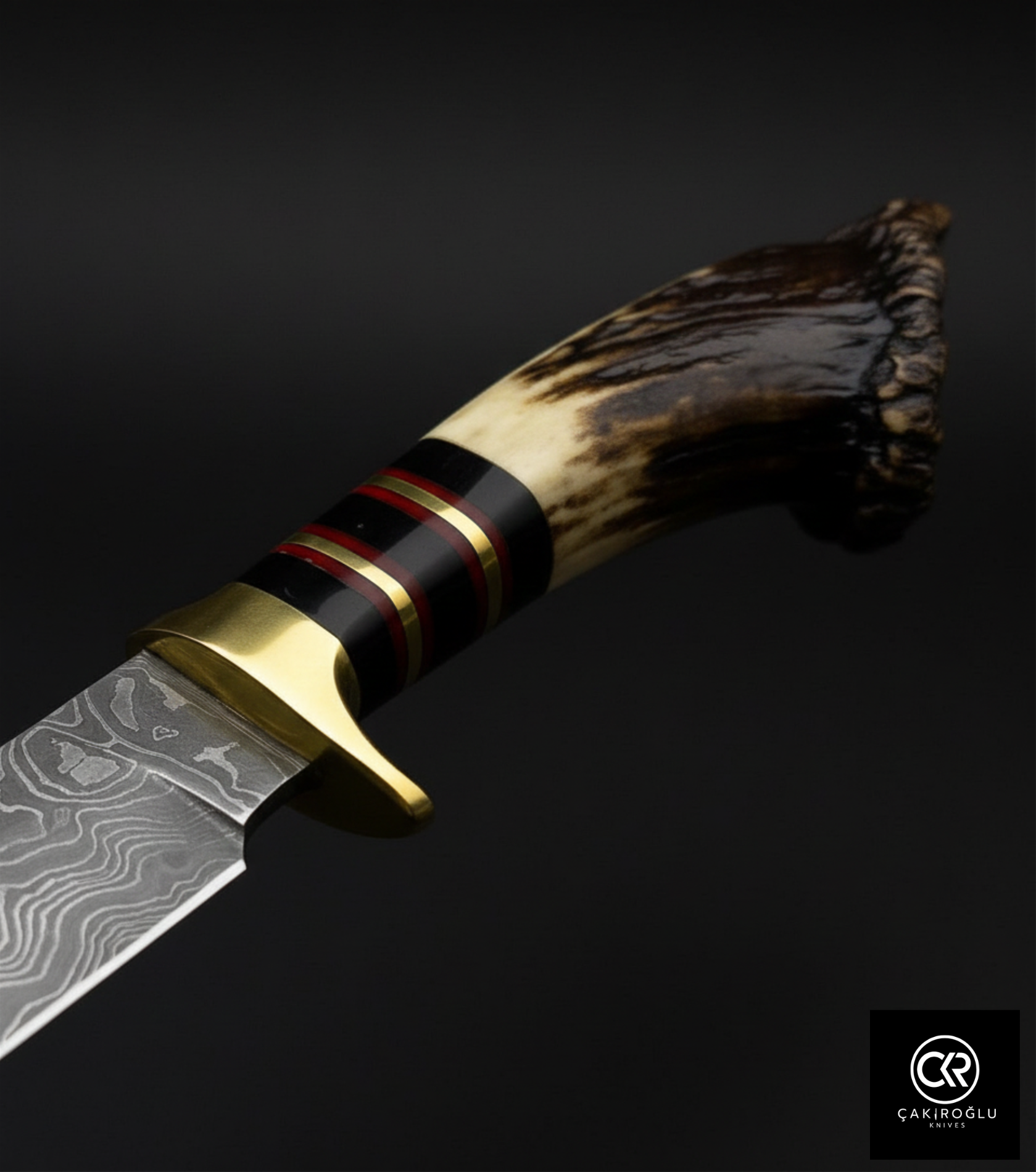 Root Stag - Handcrafted Custom-made Classic Damascus Colletible Knife