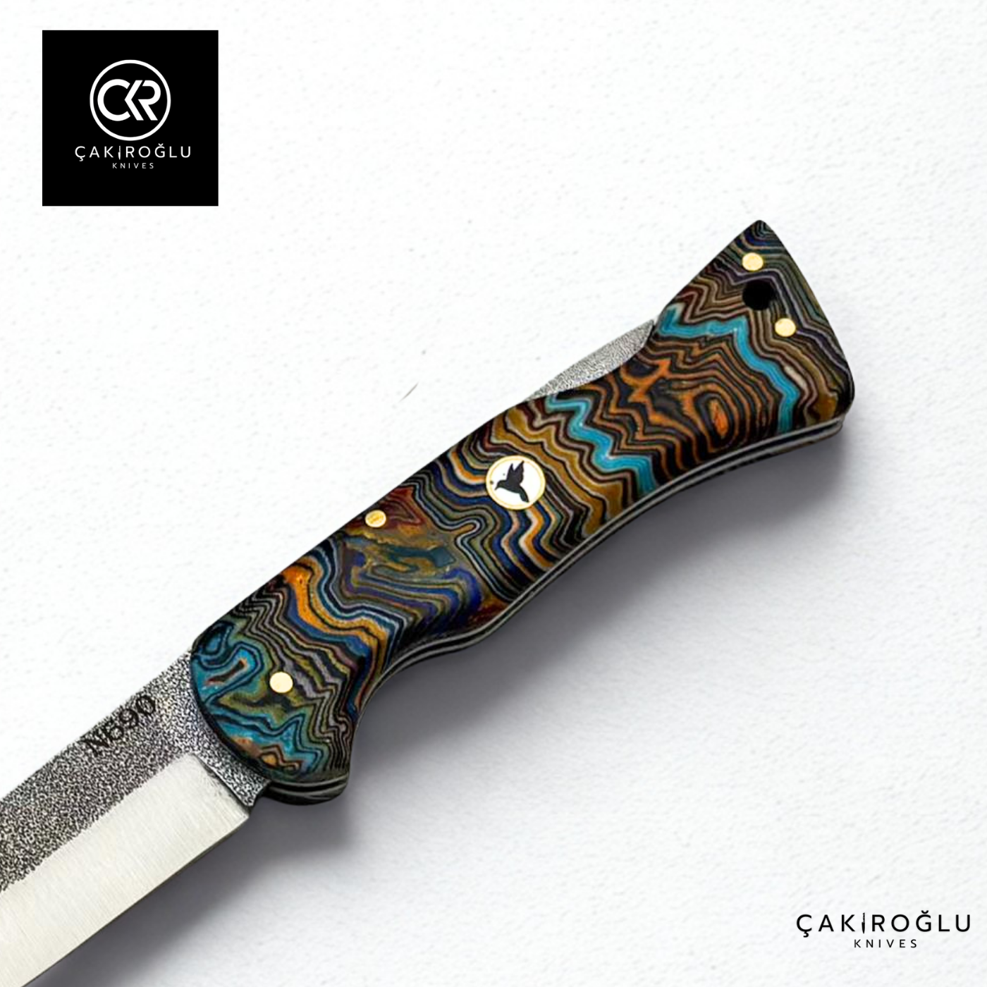 Corvus Flux 506 Handcrafted Folding Knife - N690 Steel & G-carta Handle