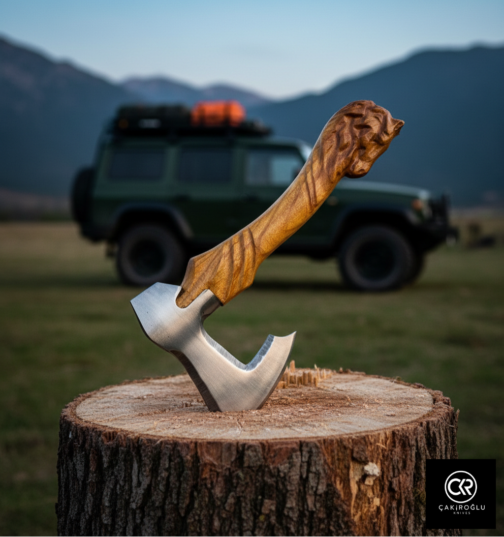 Specially Handworked Horse Head Design Handmade Camping Axe