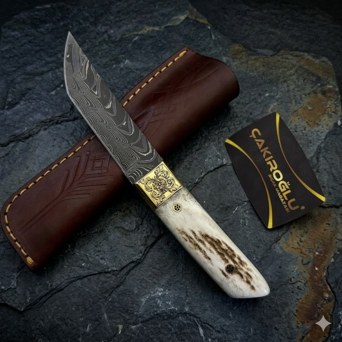 Collector's Edition - Handcrafted Custom-made Damascus Steel Tanto Model Hunting Knife