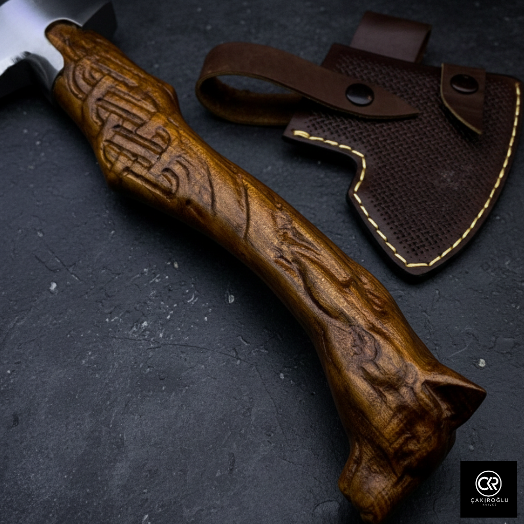 Specially Handworked Wolf Head Design Handmade Camping Axe