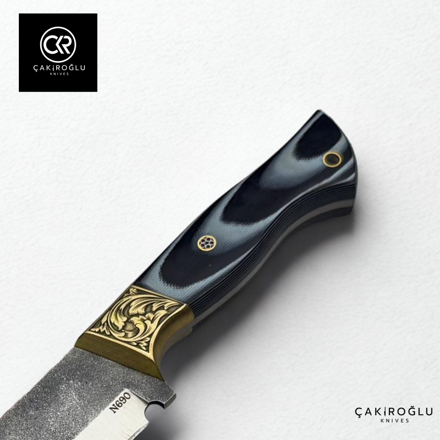 Handcrafted Custom Tanto Model Hunting Knife - N690 Böhler Steel & G10 Handle