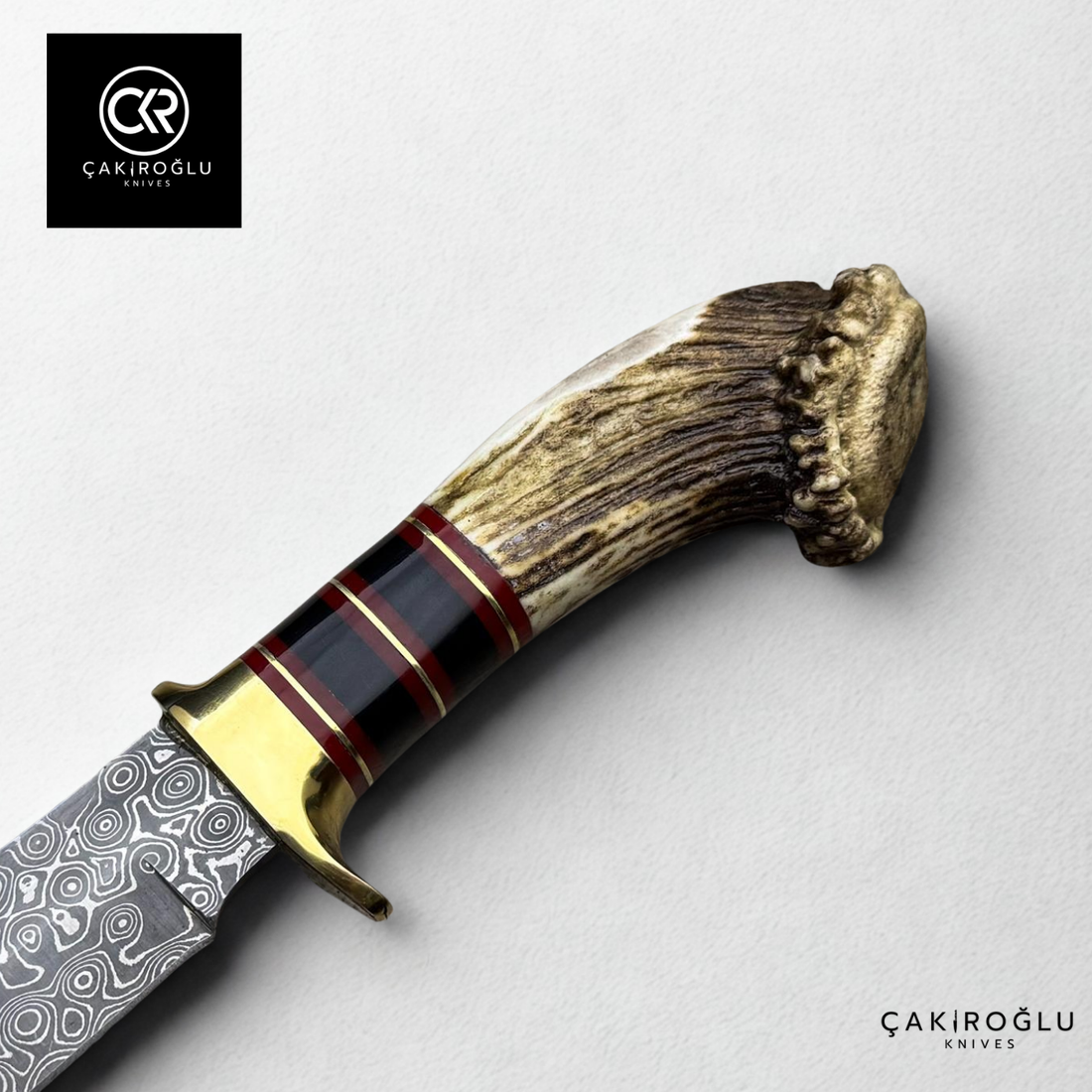 Root Stag - Handcrafted Custom-made Classic Damascus Colletible Knife