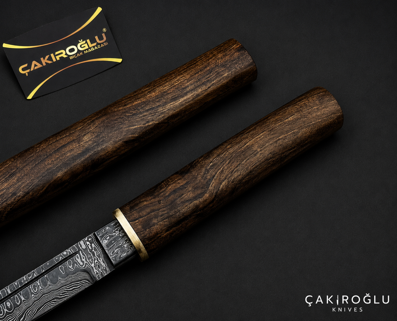 Handmade Damascus Steel Katana: Real Samurai Sword, Wakizashi Sword