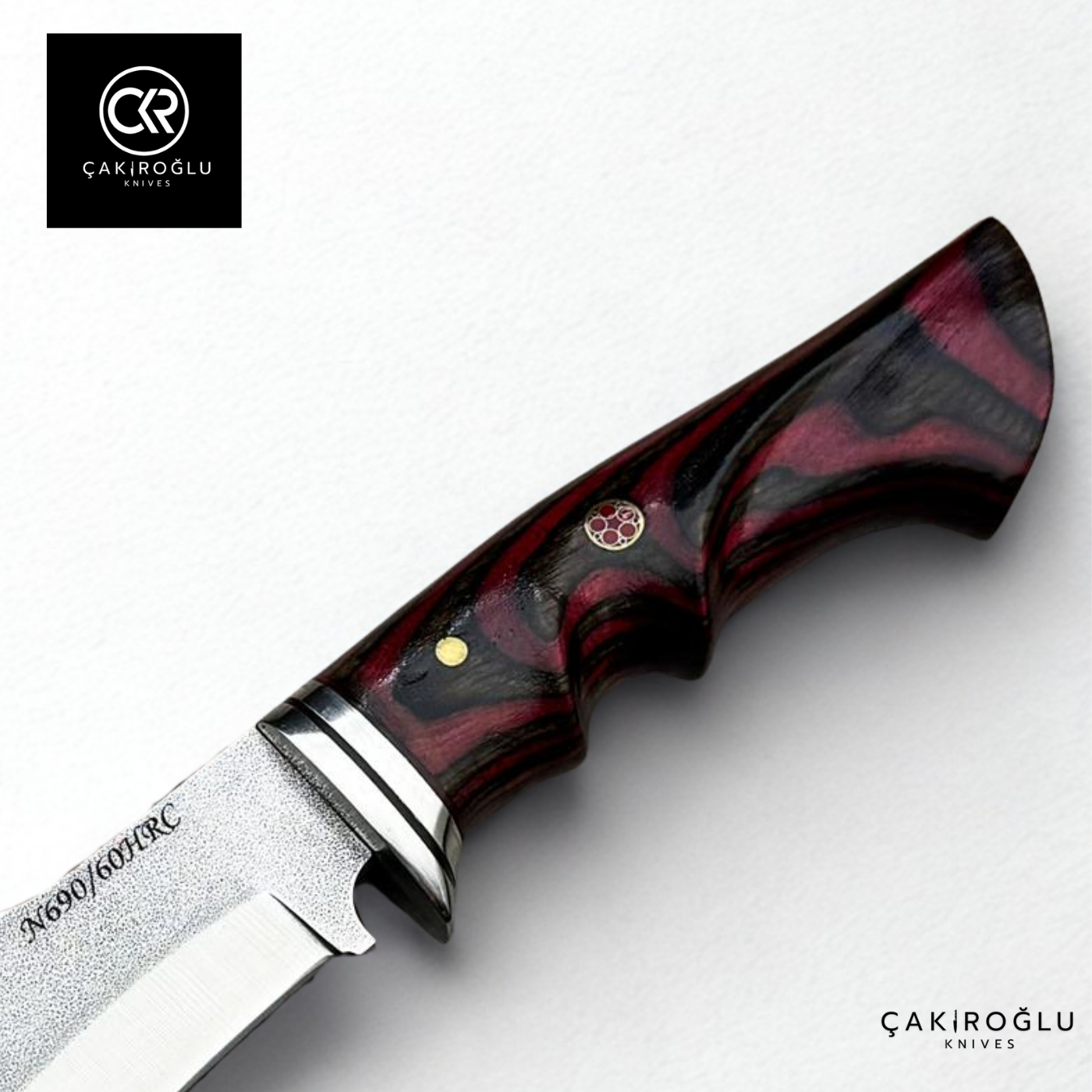 Heritage 281 Dark Beet & Aluminum Apron Edition - N690 Steel Handcrafted Knife