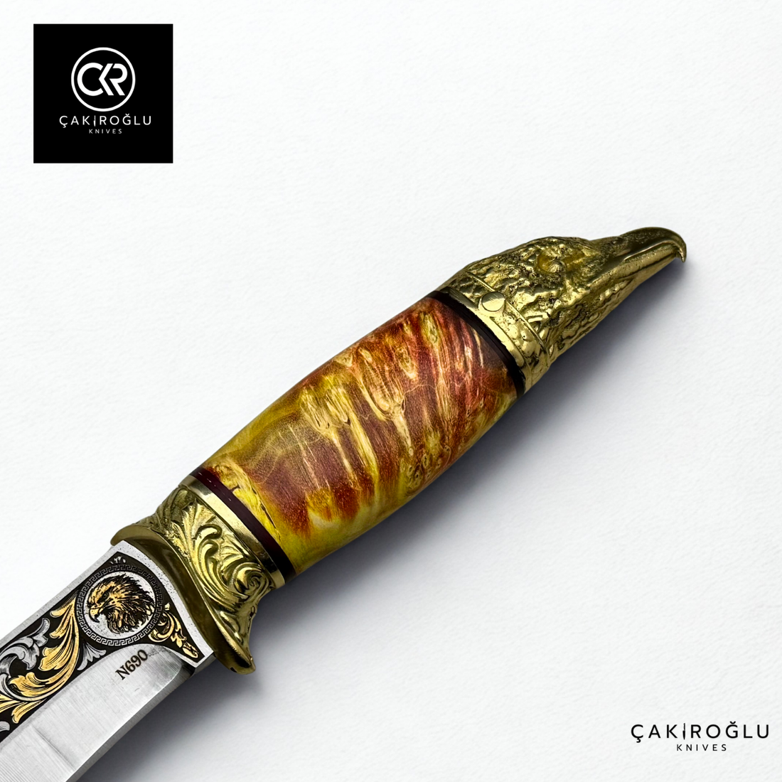 Eagle Spirit - Gold Embroidered Collectible Hunting Knife