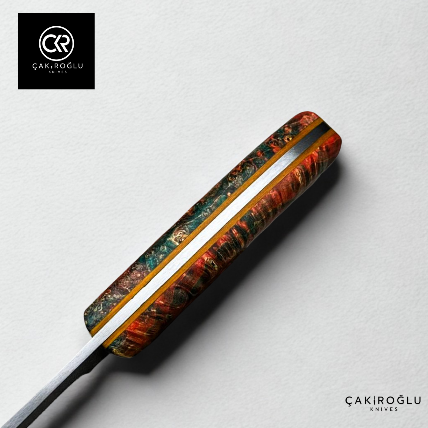 Handcrafted Custom-made Damascus Steel & Stabilized Handle Hunting Knife