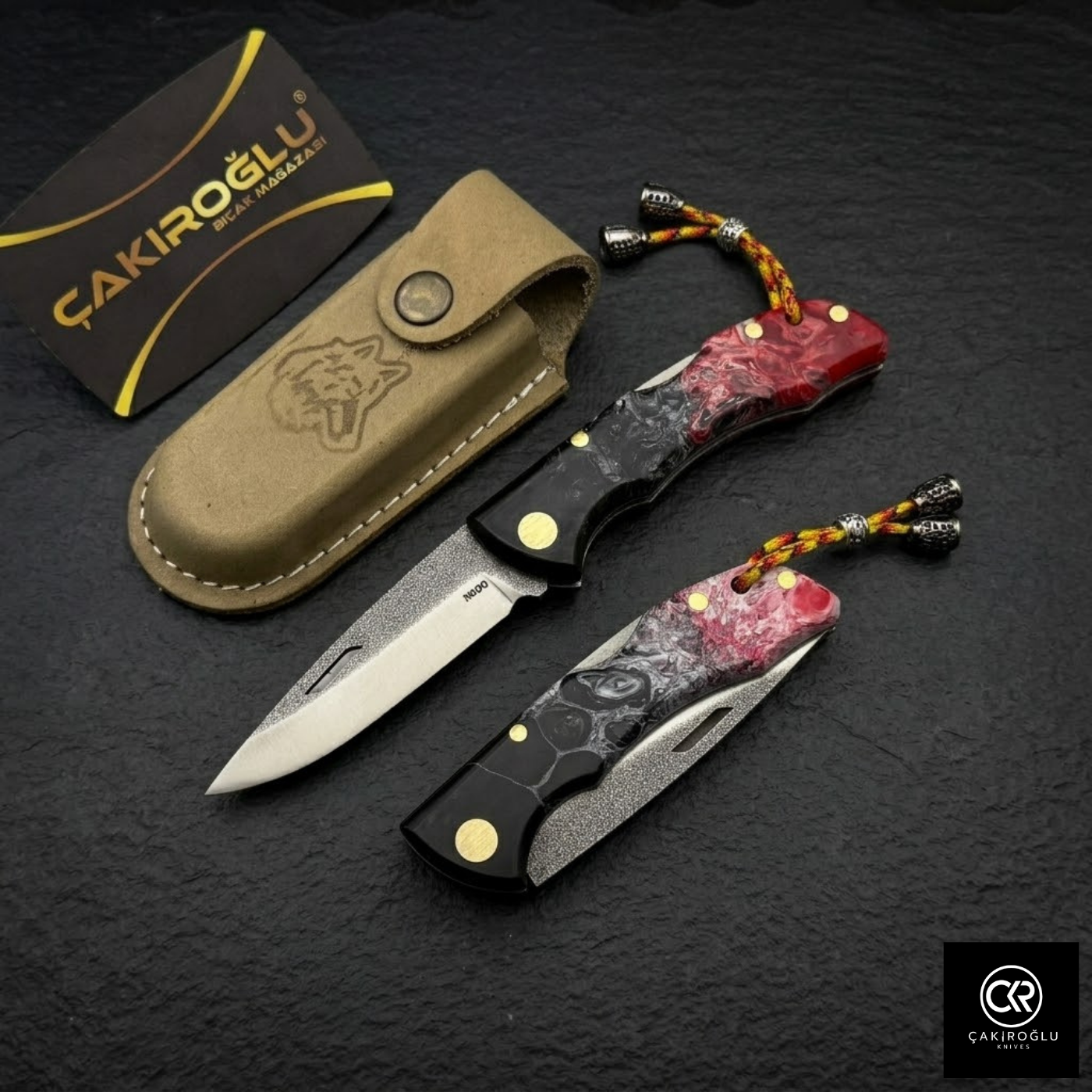 Showy Series Epoxy Version Handcrafted Custom Folding Knife - N690 Böhler Steel