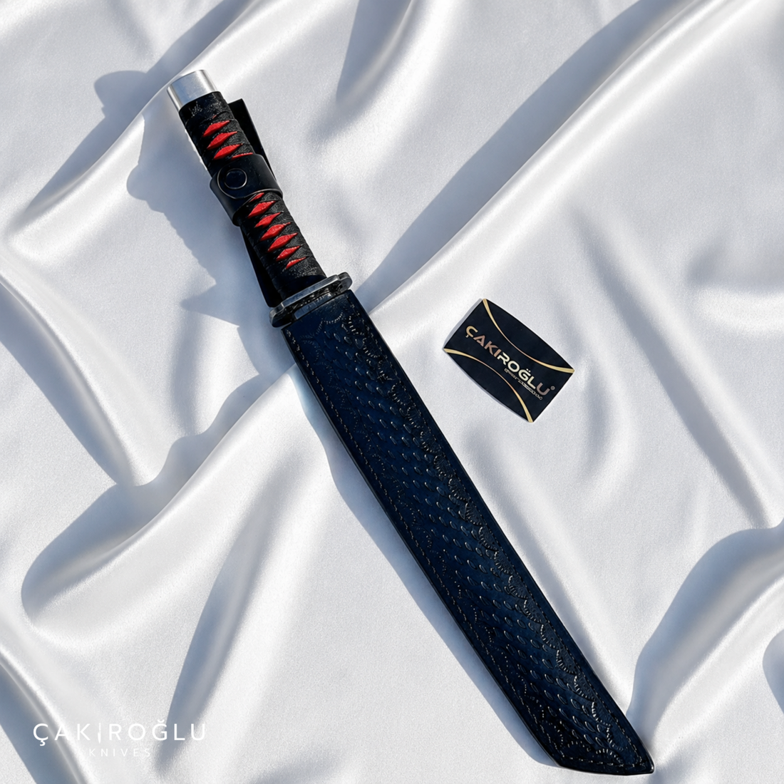 Handmade Damascus Steel Katana with Sheath: Real Samurai Sword, Wakizashi Sword