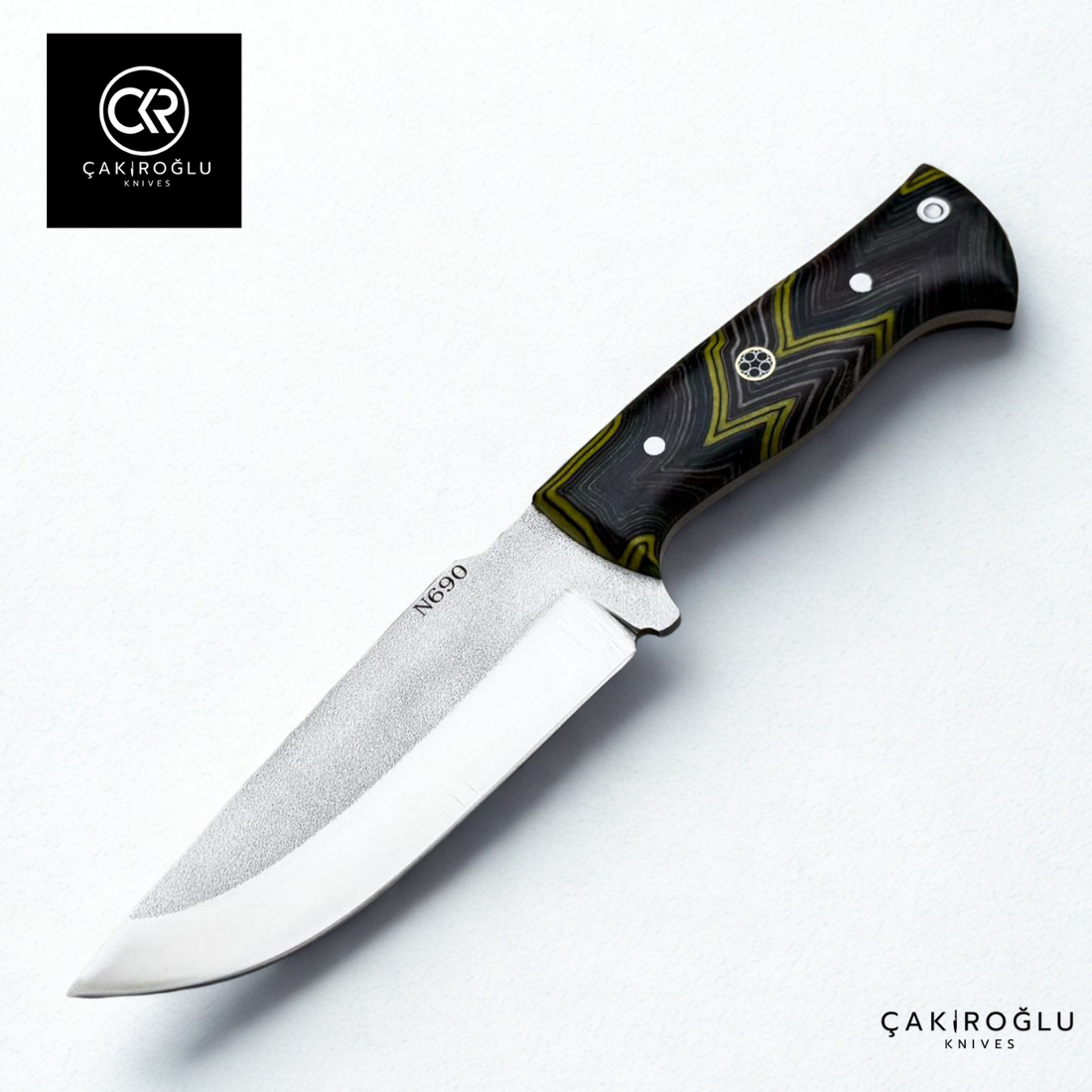 Handcrafted Custom-made Böhler N690 Steel & G-carta Handle Hunting Knife