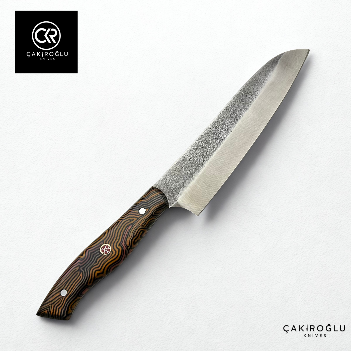 Santoku Model Handcrafted Chef Knife - Böhler N690 Steel & G-carta Handle