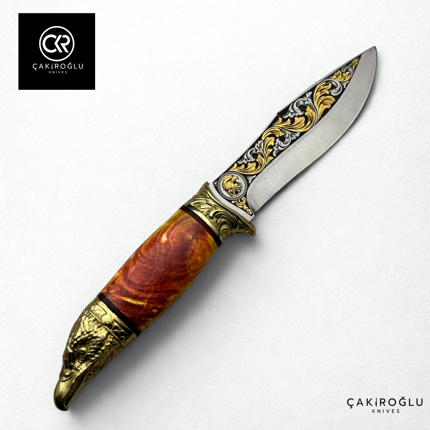 Eagle Spirit - Gold Embroidered Collectible Hunting Knife