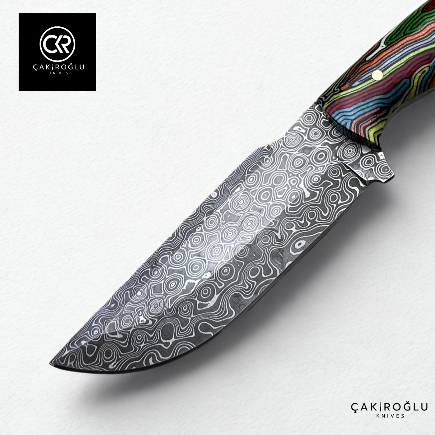 327 Mountaineer Spectrum - Limited Edition Handcrafted Custom-made Damascus Knife