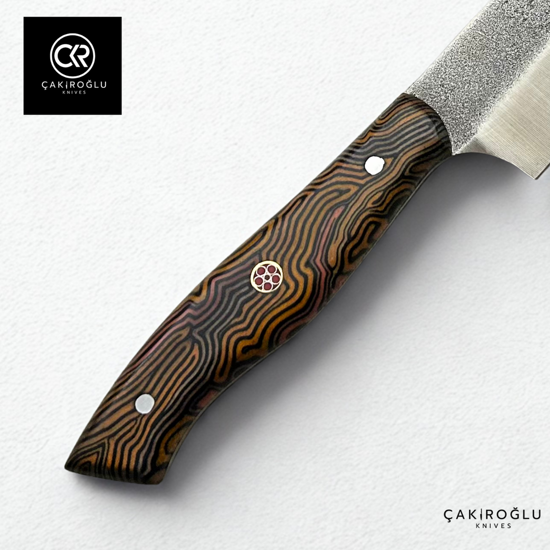 Santoku Model Handcrafted Chef Knife - Böhler N690 Steel & G-carta Handle