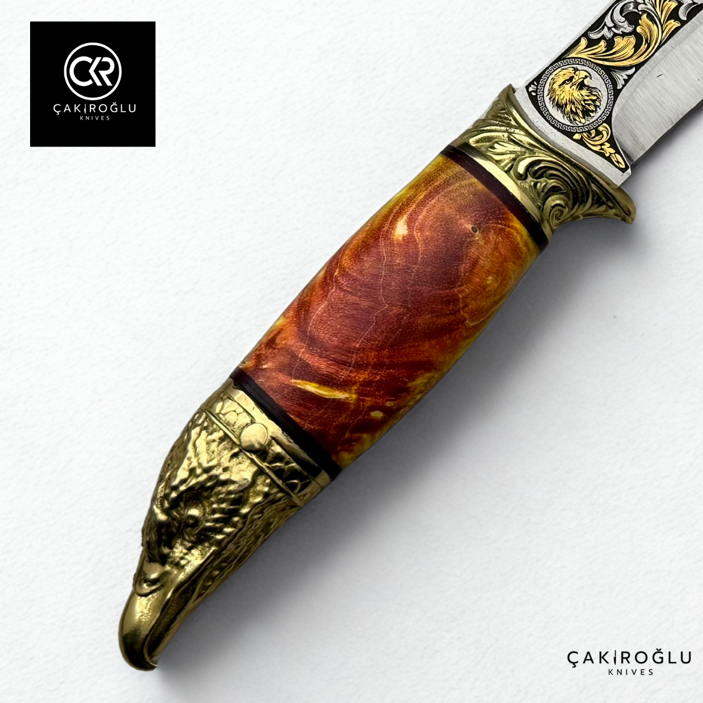 Eagle Spirit - Gold Embroidered Collectible Hunting Knife