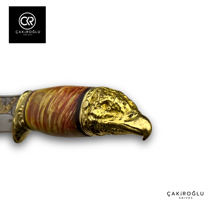 Eagle Spirit - Gold Embroidered Collectible Hunting Knife