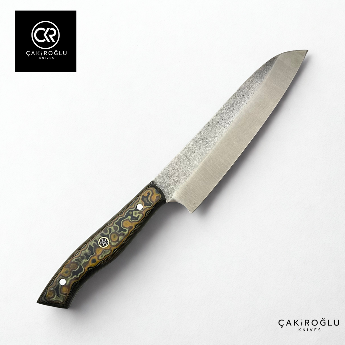 Santoku Model Handcrafted Chef Knife - Böhler N690 Steel & G-carta Handle