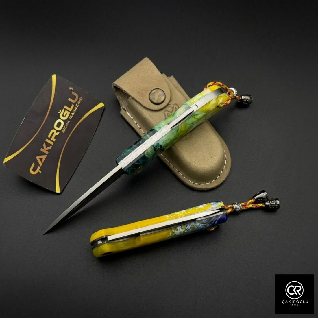 Showy Series Epoxy Version Handcrafted Custom Folding Knife - N690 Böhler Steel