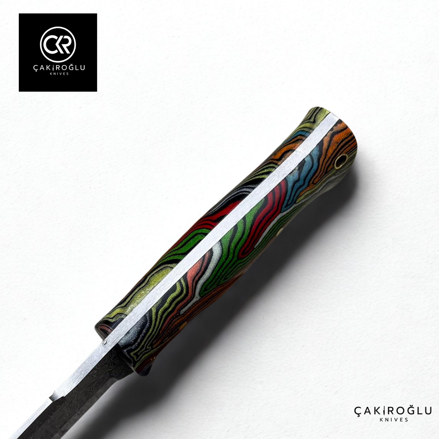 327 Mountaineer Spectrum - Limited Edition Handcrafted Custom-made Damascus Knife