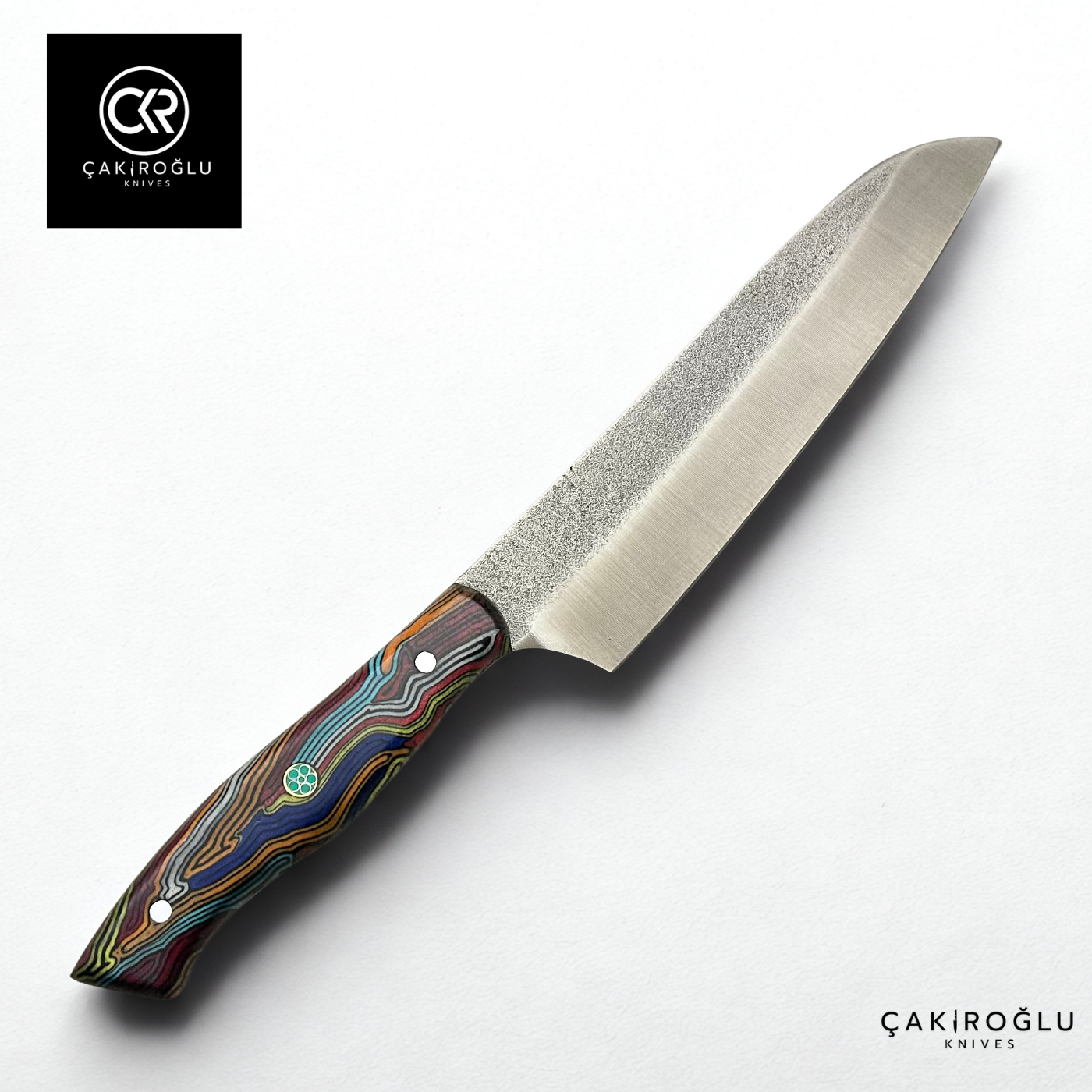 Santoku Model Handcrafted Chef Knife - Böhler N690 Steel & G-carta Handle