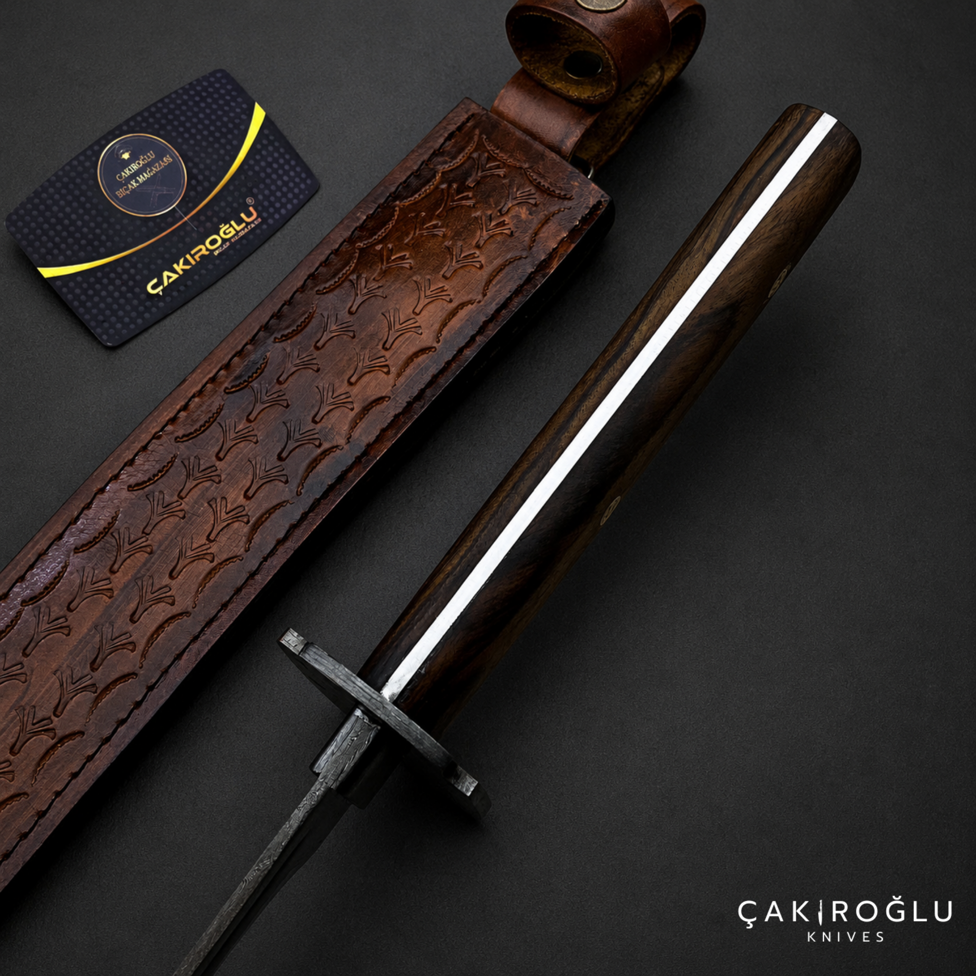 Handmade Damascus Steel Katana with Sheath: Real Samurai Sword, Wakizashi Sword