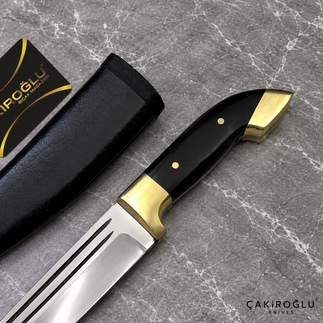 Handmade Traditional Ottoman Belt Knife / Dagger – 4116 Stainless Steel with Mica Handle