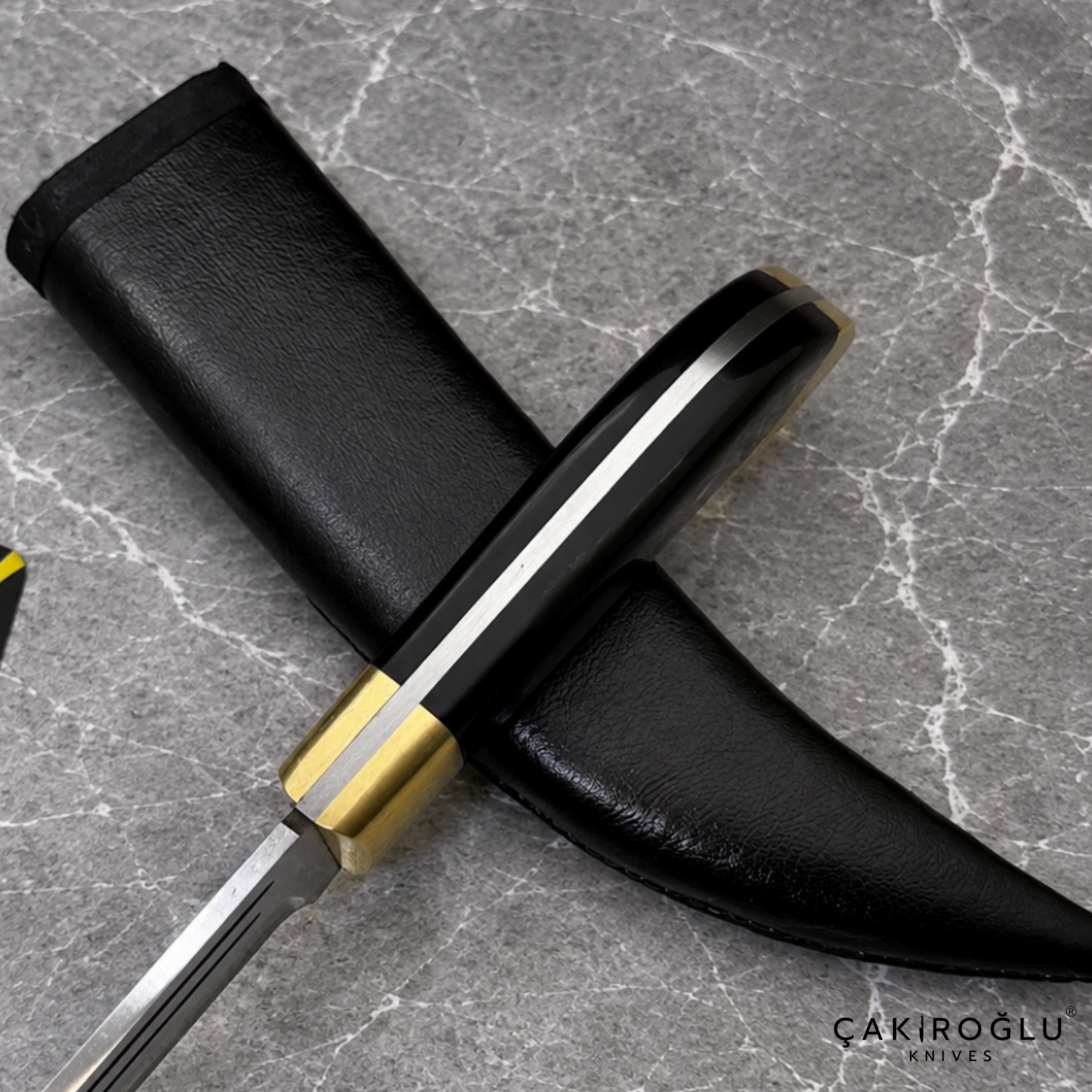 Handmade Traditional Ottoman Belt Knife / Dagger – 4116 Stainless Steel with Mica Handle