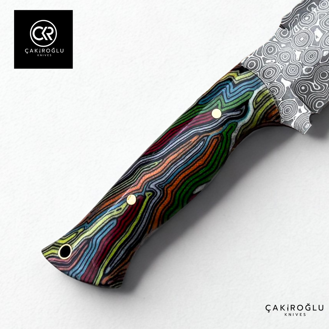 327 Mountaineer Spectrum - Limited Edition Handcrafted Custom-made Damascus Knife