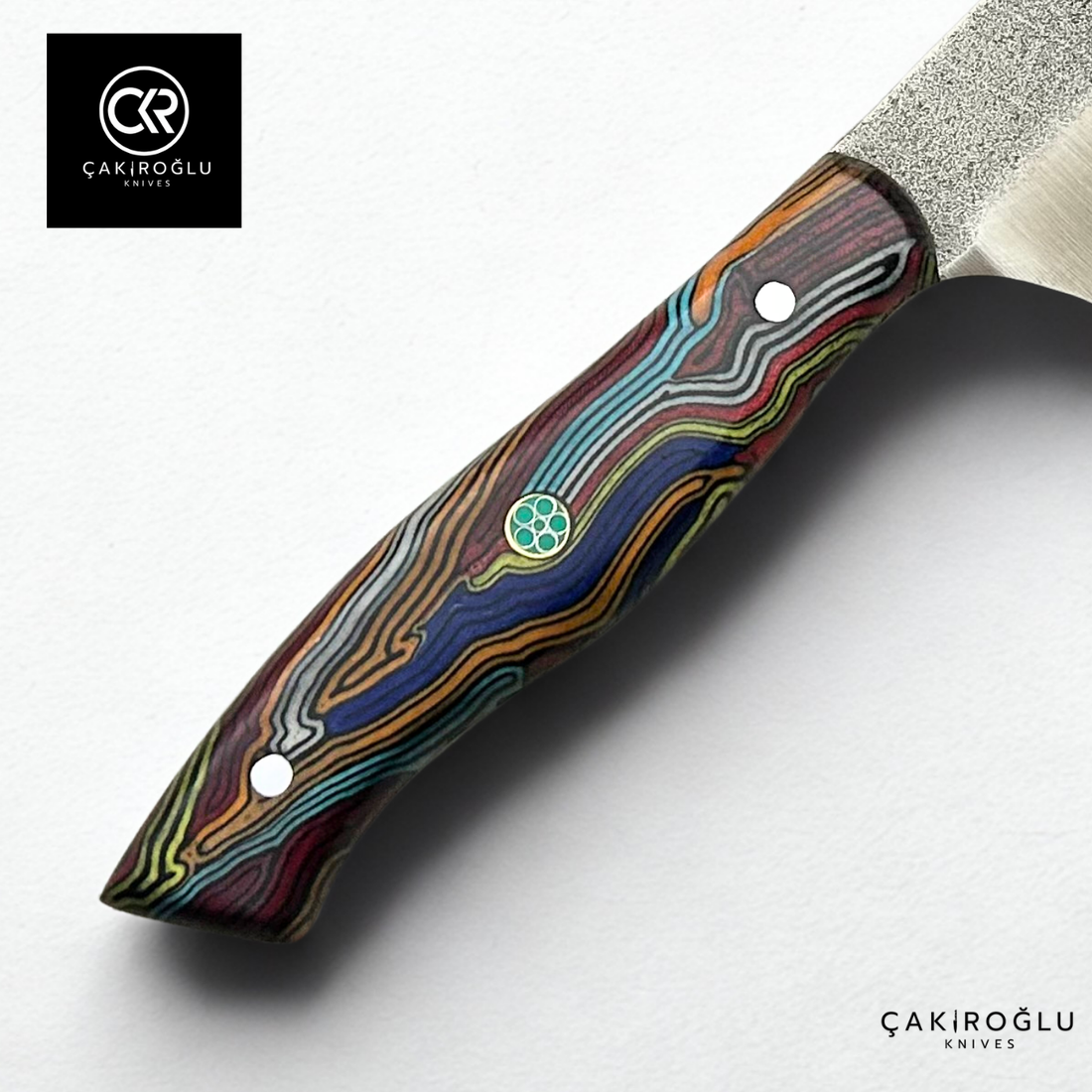 Santoku Model Handcrafted Chef Knife - Böhler N690 Steel & G-carta Handle