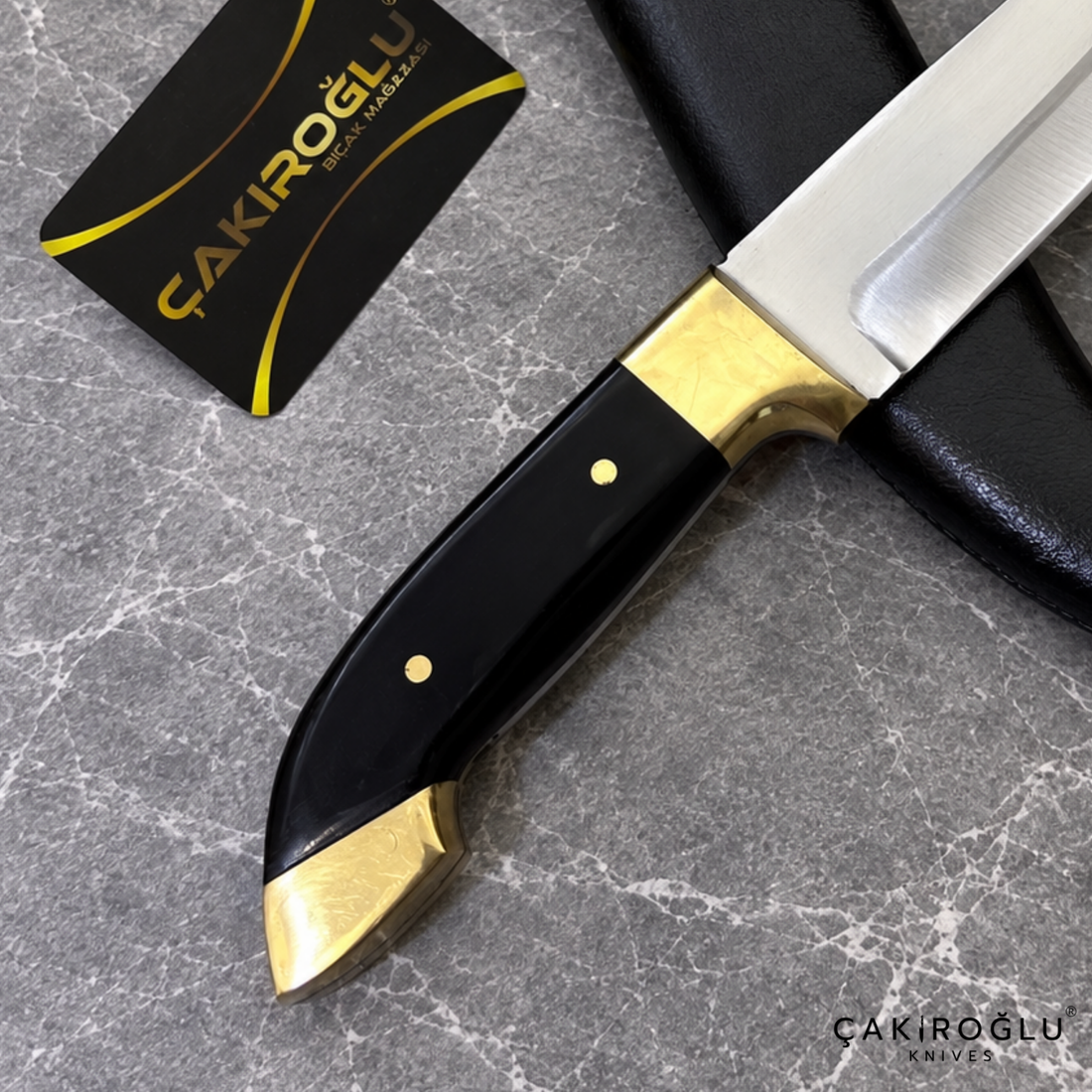 Handmade Traditional Ottoman Belt Knife / Dagger – 4116 Stainless Steel with Mica Handle