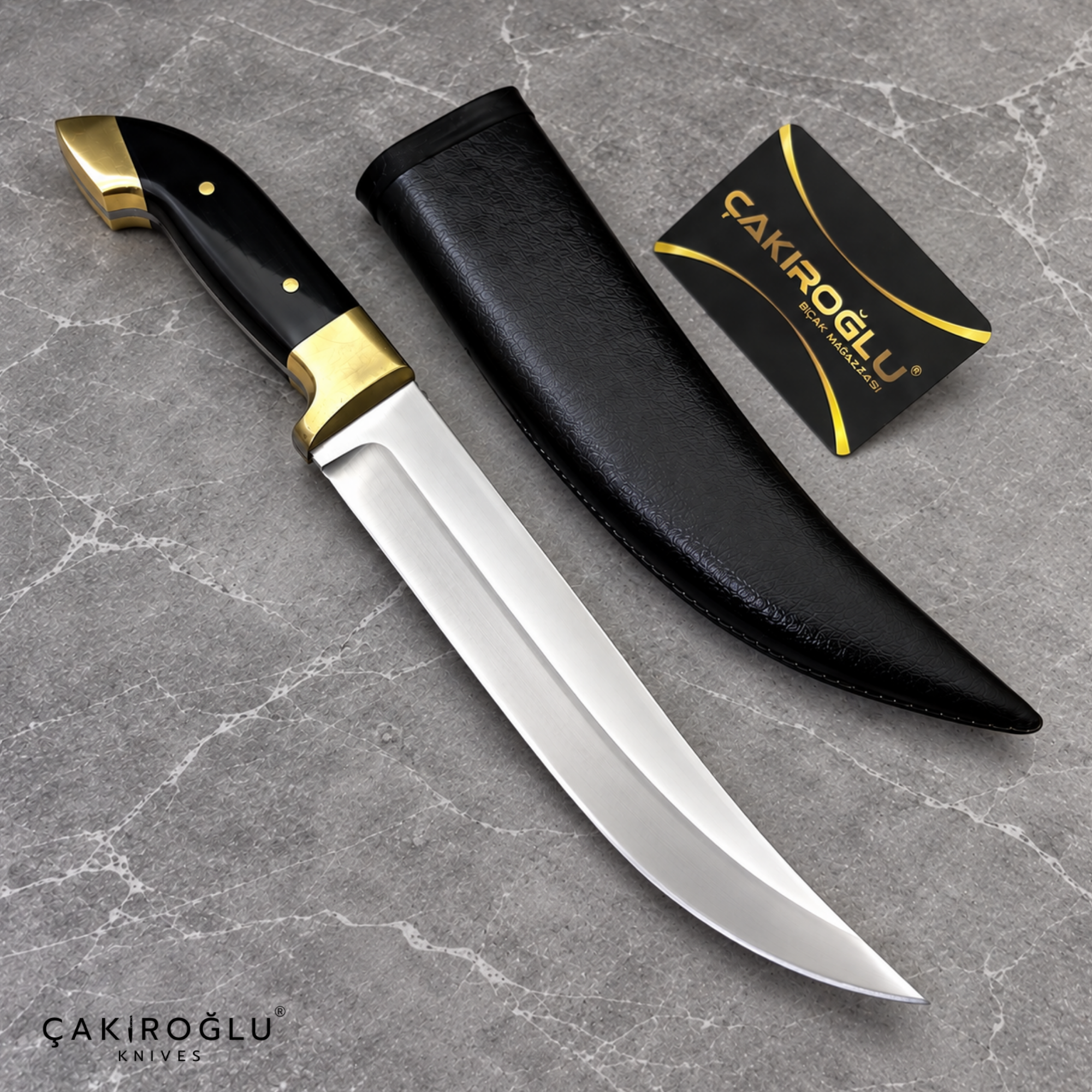 Handmade Traditional Ottoman Belt Knife / Dagger – 4116 Stainless Steel with Mica Handle