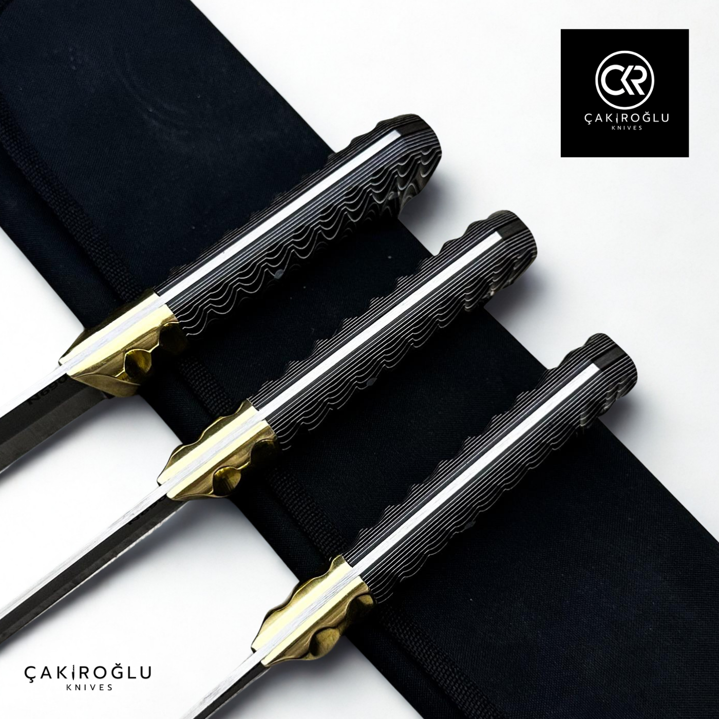 Handcrafted Custom-made VİP Premium 3-Piece Knife Set With Bag