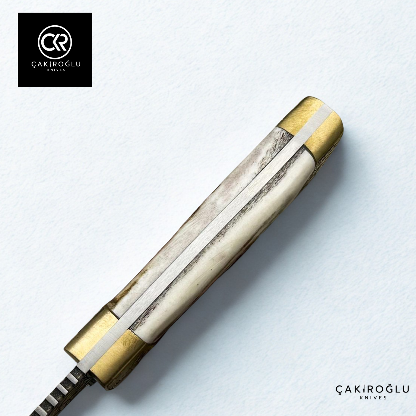 Royal Icons – Eagle | Limited Collector's Edition N690 Knife with 24K Gold Engraving & Deer Antler Handle