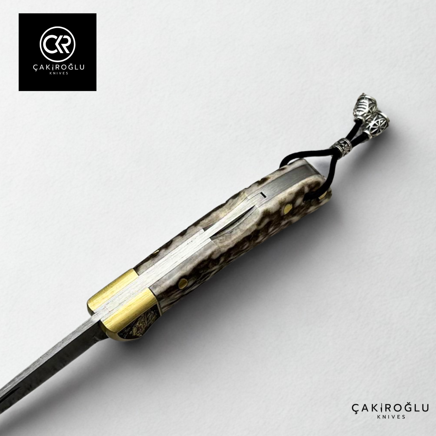 Showy Elite Small Size Handcrafted Custom-made Folding Knife - Damascus Steel & Engraved Apron