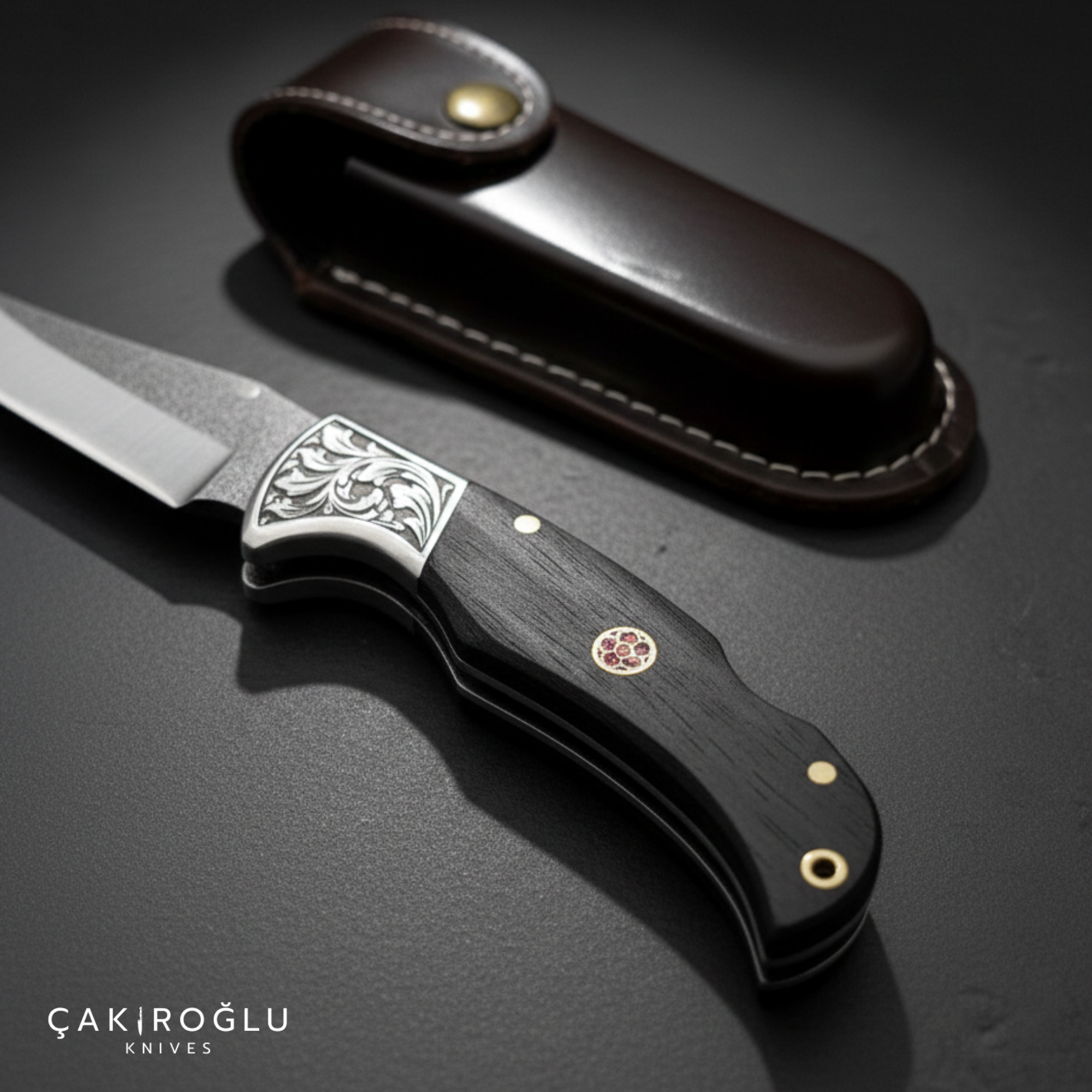 Folding Pocket Knife N690 Steel Handmade EDC Wenge Handle