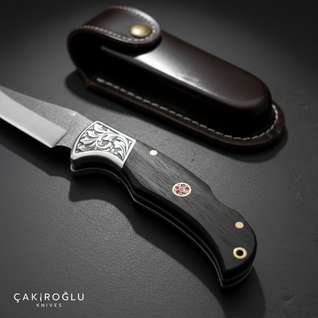 Folding Pocket Knife N690 Steel Handmade EDC Wenge Handle