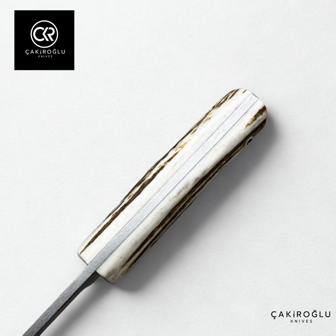 Handcrafted Custom Tanto Model Hunting Knife - N690 Böhler Steel & Deer Antler Handle