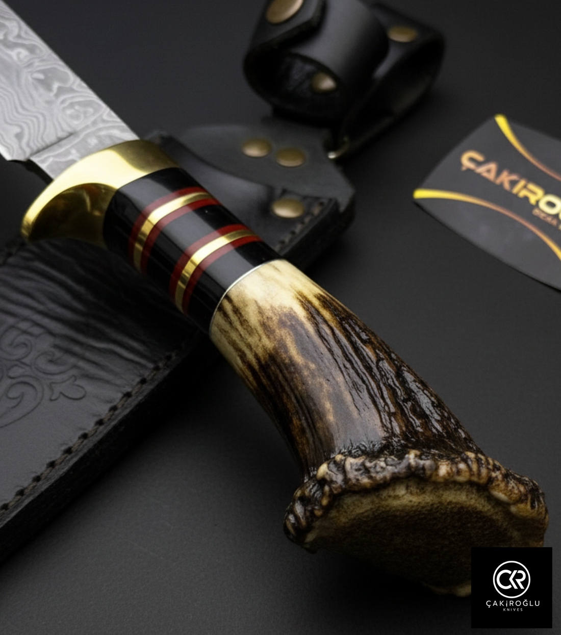 Root Stag - Handcrafted Custom-made Classic Damascus Colletible Knife