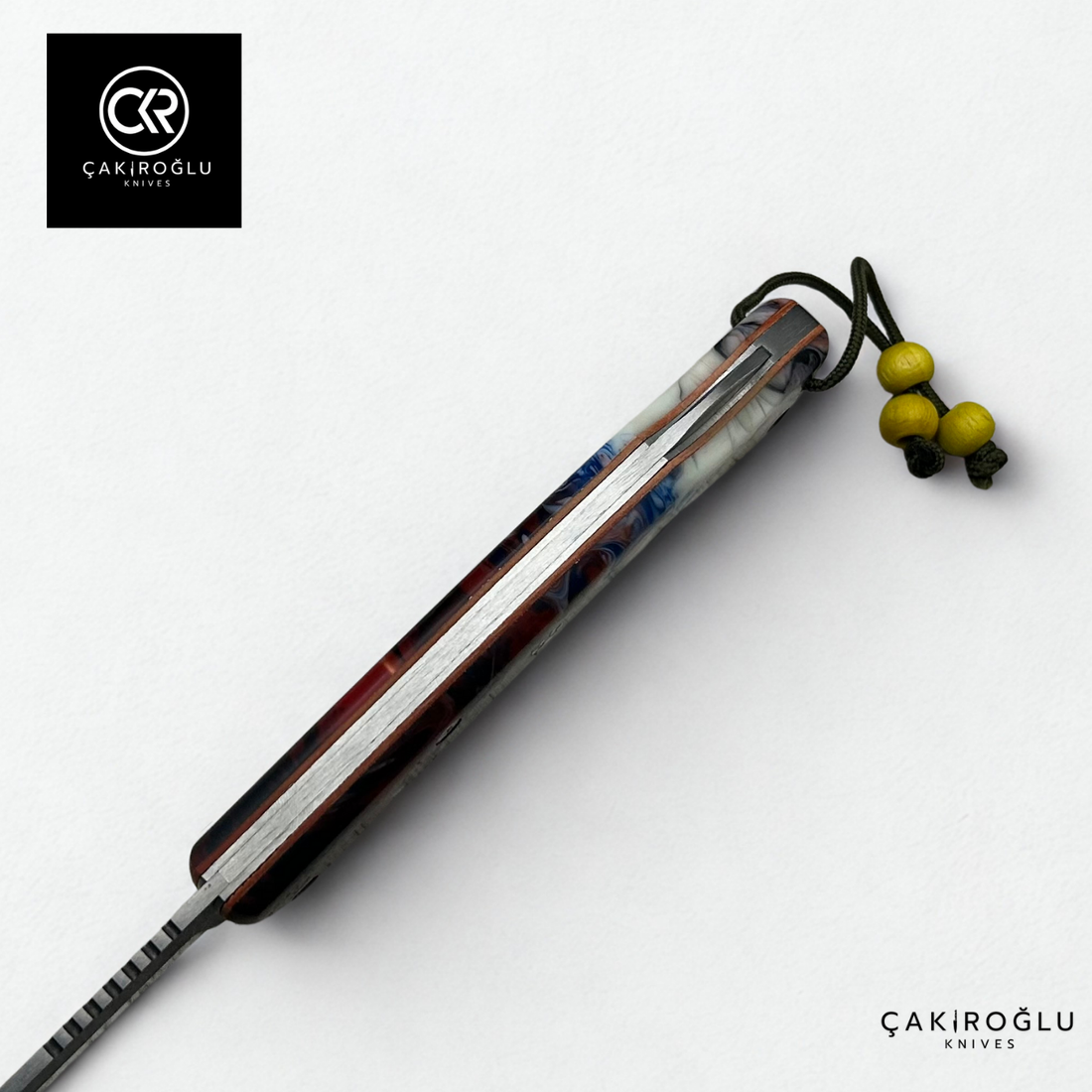 Göxon Altay - Epoxy Amber Handle Handcrafted Knife