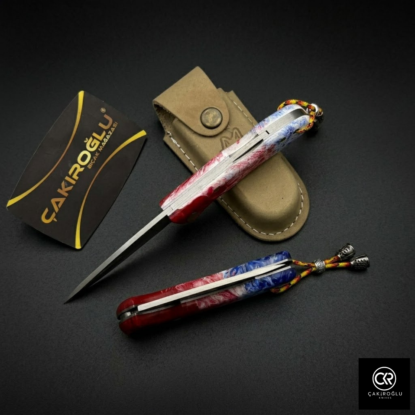 Showy Series Epoxy Version Handcrafted Custom Folding Knife - N690 Böhler Steel