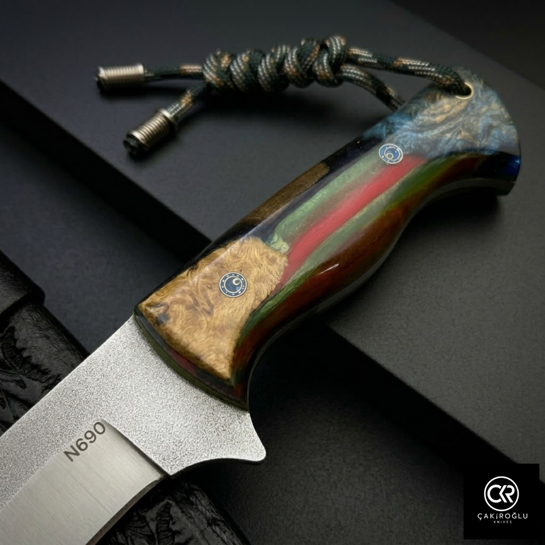 Çakıroğlu Handmade Custom-made Böhler N690 Steel & Stabilized Hybrid Handle Kukri